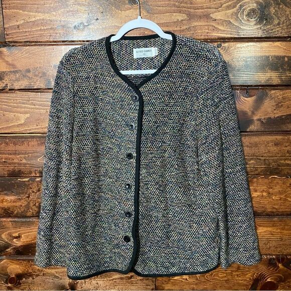 Alfred Dunner Multi-Color Tweed Blazer Jacket Button Down Women's Size 10 - Picture 10 of 13